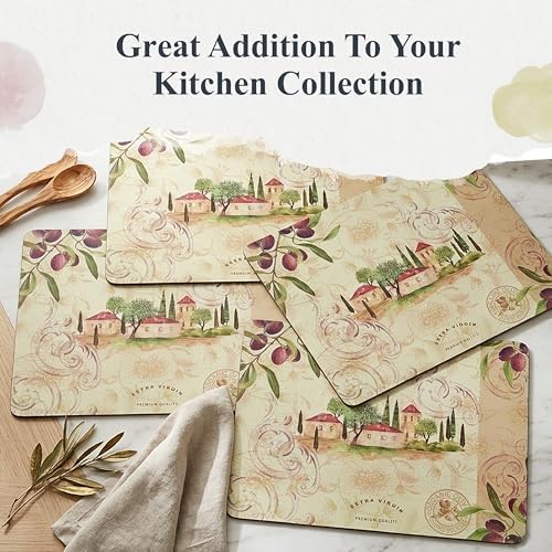 Pimpernel Olive Orchard Placemats, Set of 4 - Cork Backed & Heat Resistant - Image 7