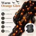 Gilprop Halloween Stair Party Decoration for Wall Mantel Fireplace, Orange - Image 2