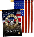 US Navy House Flag - Pack Armed Forces USN Seabee United State American Military Veteran Retire Official USA Applique - Decoration Banner Small Garden Yard Gift Double-Sided Made in 28 X 40 by Unknown