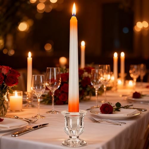 48 Pcs Clear Glass Taper Candle Holders Bulk, 2.5 in Taper Candle Holder - Image 6