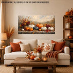 WAXWHELK Pumpkin Fall Canvas Wall Art, Autumn Thanksgiving Harvest Painting Pictures Rustic Farmhouse Artwork for Kitchen Living Room Bedroom Home Decor (30"x60") - Image 2