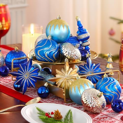 SHareconn 80Pcs Christmas Tree Ornaments Set Christmas Tree Decorations - Image 3