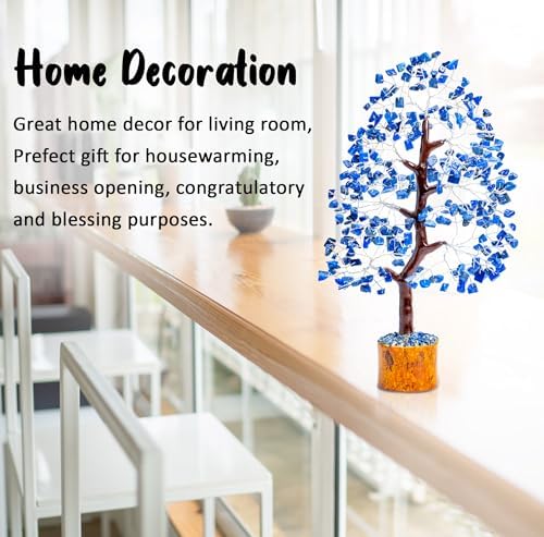 Crocon® Lapis Lazuli Crystal Tree of Life Birthday Gift for Men, Dad 10-12" - Image 3