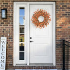 24in Fall Wreaths for Front Door Handcrafted Paper Flower Wreath - Image 5