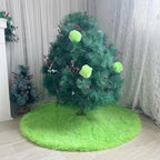 60 Inch Christmas Tree Skirt - Fluffy Faux Fur Black Tree Skirt, Black Plush Xmas Holiday Decor for Parties, Small Round Tree Skirt - Image 6