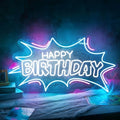 Happy Birthday LED Neon Signs Transparent Acrylic Lights Decor for Wedding Birthday Party Wall Home Bedroom Room Art Decoration with USB Light Modulator 5V by Unknown