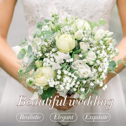 MAQIHAN 30 Babys Breath Artificial Flowers - White Faux Gypsophila Bouquets - Image 6