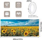 6 * 13FT Sunflower Garage Door Cover Decorations Flower Garage Door Banner for Outdoor Indoor Summer Party Photography Backdrop - Image 2