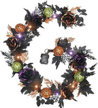 Valery Madelyn 6ft Pre-Lit Halloween Garland for Mantle Party Decorations by ValeryMadelyn