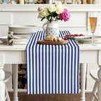 6 Pcs Navy Blue and White Stripe Table Runner, 13 x 72 Inch - Image 3