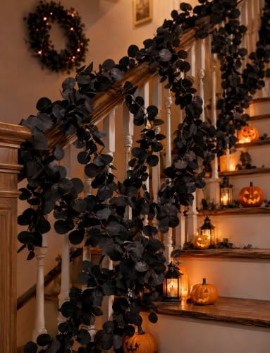 4 Pack Artificial Eucalyptus Garland, 6.7 FT Halloween - Image 5