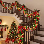 Thiccywoov 6 ft Christmas Ball Garland Ornament with Bows Decorations - Image 6