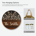 Personalized 20'' Welcome Sign for Front Door Decor,3D Custom Last Name Sign for Front Door,Modern Farmhouse Wood Round Wreath,Custom Name Housewarming,Wedding & Engagement Gifts for New Home - Image 6