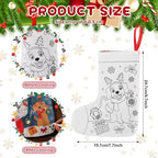 Zhanmai 24 Pcs Color Your Own Christmas Stocking Kit, Dog - Image 2