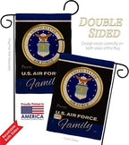 Breeze Decor Air Force Proudly Family Burlap Garden Flag - Pack Armed Forces USAF United State American Military Veteran Retire Official Support Our Troops - House Yard Gift Double-Sided 13 X 18.5 - Image 3