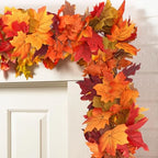 6 Pack 5.8Ft/Piece Fall Leaves Maple Leaf Garland for Mantle Artificial Autumn Hanging Foliage for Home Fall Decor Wedding Fireplace Party - Image 7