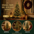 XXYYZZ 3FT Pre-lit Artificial Christmas Tree with 50 LED Lights （11 Modes） - Image 4