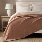 EVERGRACEHOME Chunky Chenille Knit Throw Blanket, 108x92, Terracotta Clay - Image 5