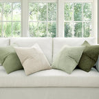 MIULEE Summer Light Green Decorative Throw Pillow Covers 20x20 Inch Set of 4 Boho Farmhouse Cushion Covers Mordern Classic Pillow Cases Soft Corduroy Gradient Home Decor for Couch Sofa Living Room Bed - Image 2