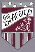 Magnolia Lane Texas A&M Aggies Dots and Stripes Garden Flag, 18-inch Length, Outdoor Decoration by Magnolia+Lane