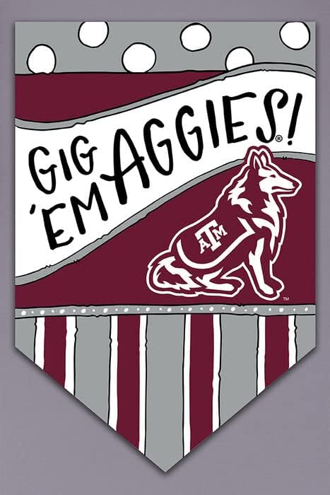 Magnolia Lane Texas A&M Aggies Dots and Stripes Garden Flag, 18-inch Length, Outdoor Decoration by Magnolia+Lane