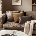 MIULEE Decorative Dark Coffee Velvet Throw Pillow Covers for Couch 22x22 in - Image 4