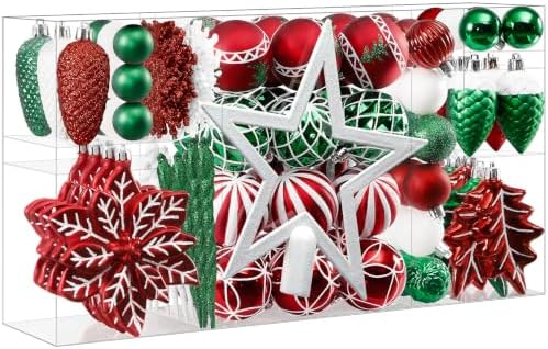 SHareconn 106 PCS Christmas Ball Ornaments for Christmas Tree Decorations by SHareconn
