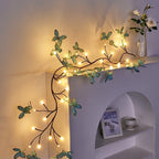 Blue Butterfly LED Tree Branch Lights for Wall, Butterfly Vine Lights for Bedroom with 144 LED Flower String Lights and USB Powered,8Lighting Modes for Indoor Window Wedding Decor (91in) - Image 2