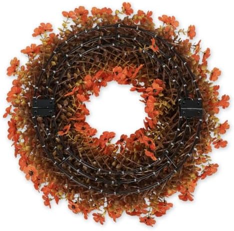 20 Inch Fall Wreaths for Front Door, Autumn Floral Outdoor Wreath - Image 3