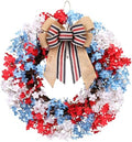 22inch 4th of July Wreath for Patrioticfor Memorial Day Front Door Decor by RoseCraft
