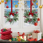 Small Christmas Wreaths 4Pcs, 10 Inch Mini Wreaths for Kitchen Cabinets, Christmas Door Wreath, Small Christmas Wreath for Fireplace Window Farmhouse Indoor Home Decorations - Image 4