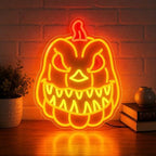 Pumpkin Neon Sign for Wall Decor, Spooky Pumpkin LED Wall Light, Fall Decor for Bedroom – USB Powered Dimmable Accent for Kids’ Room, Game Room, Bar, Halloween Party, Seasonal Holiday Gift - Image 2