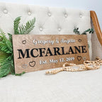 Custom Family Name Plaque – Personalized Wooden Name Sign, Wedding & Engagement Gifts, Housewarming Sign, Engagment Gifts for Couples, Personalized Plaque, Hickory Hollow Designs (Names & Est Hearts) - Image 3