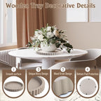2 Pcs Round Trays for Coffee Table Decor, Decorative Tray for Perfume, Candle, Soap, Plants, Circle Coffee Table Trays for Living Room, Bathroom & Table Tray Decor - Image 3