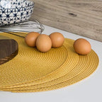Now Designs Disko Round Placemats, Disko Honey, Set of 4 - Image 4