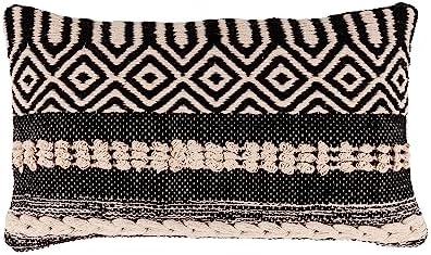 · REDEARTH · Textured Handwoven Throw Pillow Cases - Char Delineate Black - Image 2