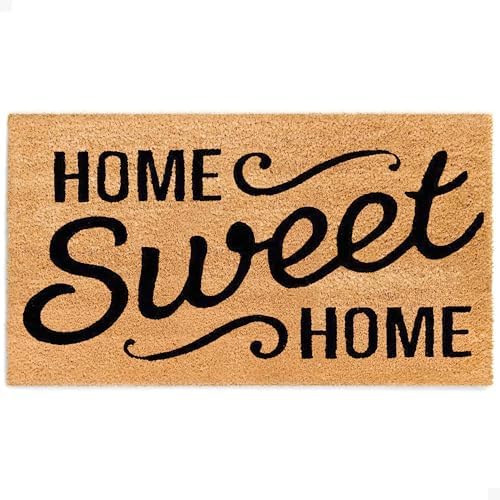 THEODORE MAGNUS Door Mat - Welcome Mat for Front Door with Non-Slip Backing - Durable Coir Doormat - Perfect for Outside Entrance and Entryway Matt - Outdoor/Indoor - Home Sweet Home - 17" x 30" by TheodoreMagnus