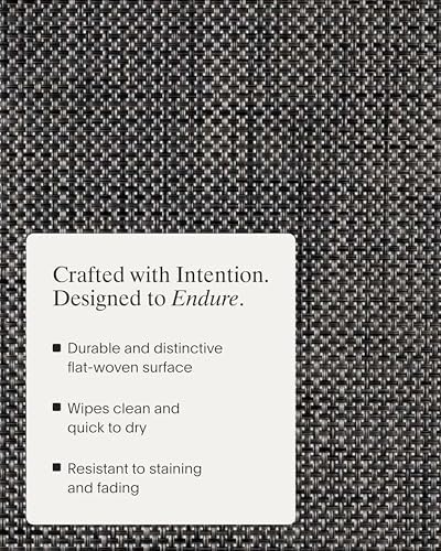 Chilewich Basketweave Placemats, Woven Round Placemats Set of 4 - Image 3