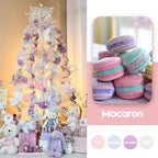Sea Team 32-Pack Flocked Velvet Christmas Ball Ornaments, Pink - Image 2