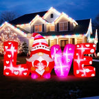 VIHOSE 9 ft Valentines Day Inflatable Outdoor Decorations Love Gnome Letters with LED Lights, Blow Up Valentine Romantic Decor for Wedding Propose Anniversary Outside Indoor Yard Party Supplies - Image 3