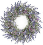 Large Summer Wreaths for Front Door Lavender Wreath for Front Door Spring Easter Artificial Farmhouse Wreaths for Wall Window Party Wedding Porch Room Home Decor(24 Inch) by OZFHUA