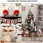 2Pcs 39.8'' Tall Black Candle Holder with Acrylic Shades for Halloween - Image 6
