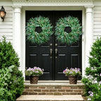 26" Large Farmhouse Eucalyptus Wreath for Front Door All Season - Image 5