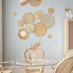 Glenmal 13 Pcs Boho Wall Basket Decor Set Woven Rattan Seagrass,Plain - Image 5