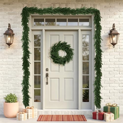 6FT 2 Pack Norfolk Pine Garland, Realistic Christmas Mantel Decor - Image 6