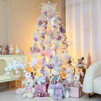 Sea Team 32-Pack Flocked Velvet Christmas Ball Ornaments, Pink - Image 5