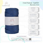 Makromecity Sparkle 2 Skeins of Polypropylene Macrame Cord 3mm x 131 Yards (394 feet) Premium Polyester Macrame Cord for Macrame Art & Crafts for Wall Hangings, Bags, Underplate, Rug - Image 3