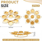 LemonRoad 4 Pcs Lotus Candle Holder, Return Gifts for Pooja, 9 Candlesticks - Image 2