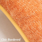 FUTEI Pack of 2 Chenille Soft Throw Pillow Covers 26x26 Inch, Orange - Image 3
