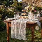 Remagr 4 Pcs 9.8 Ft Wildflower Table Runner Embroidery Floral Table Decor - Image 5